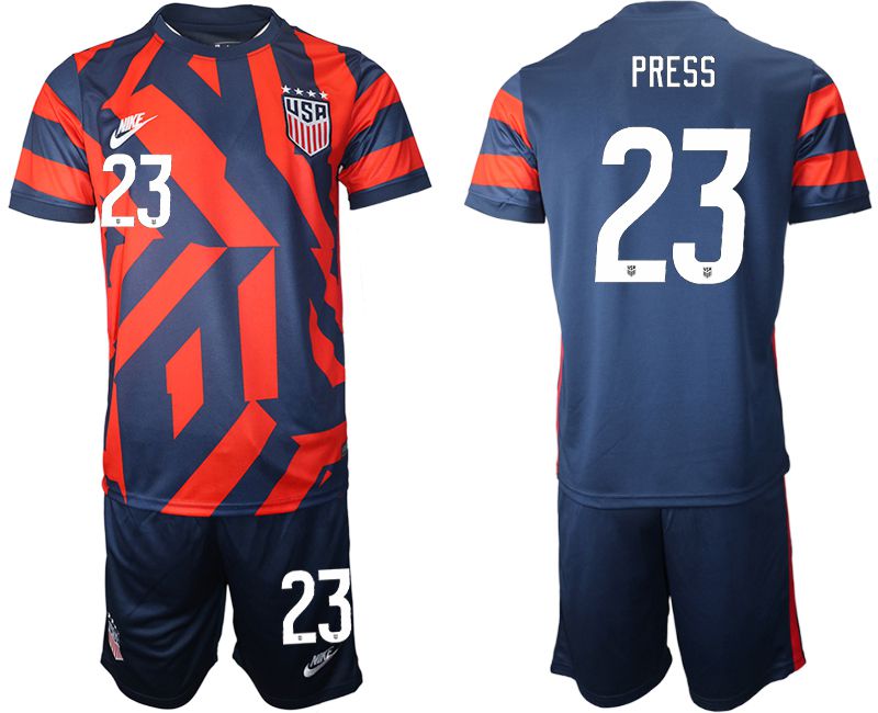 Men 2020-2021 National team United States away #23 blue Nike Soccer Jersey